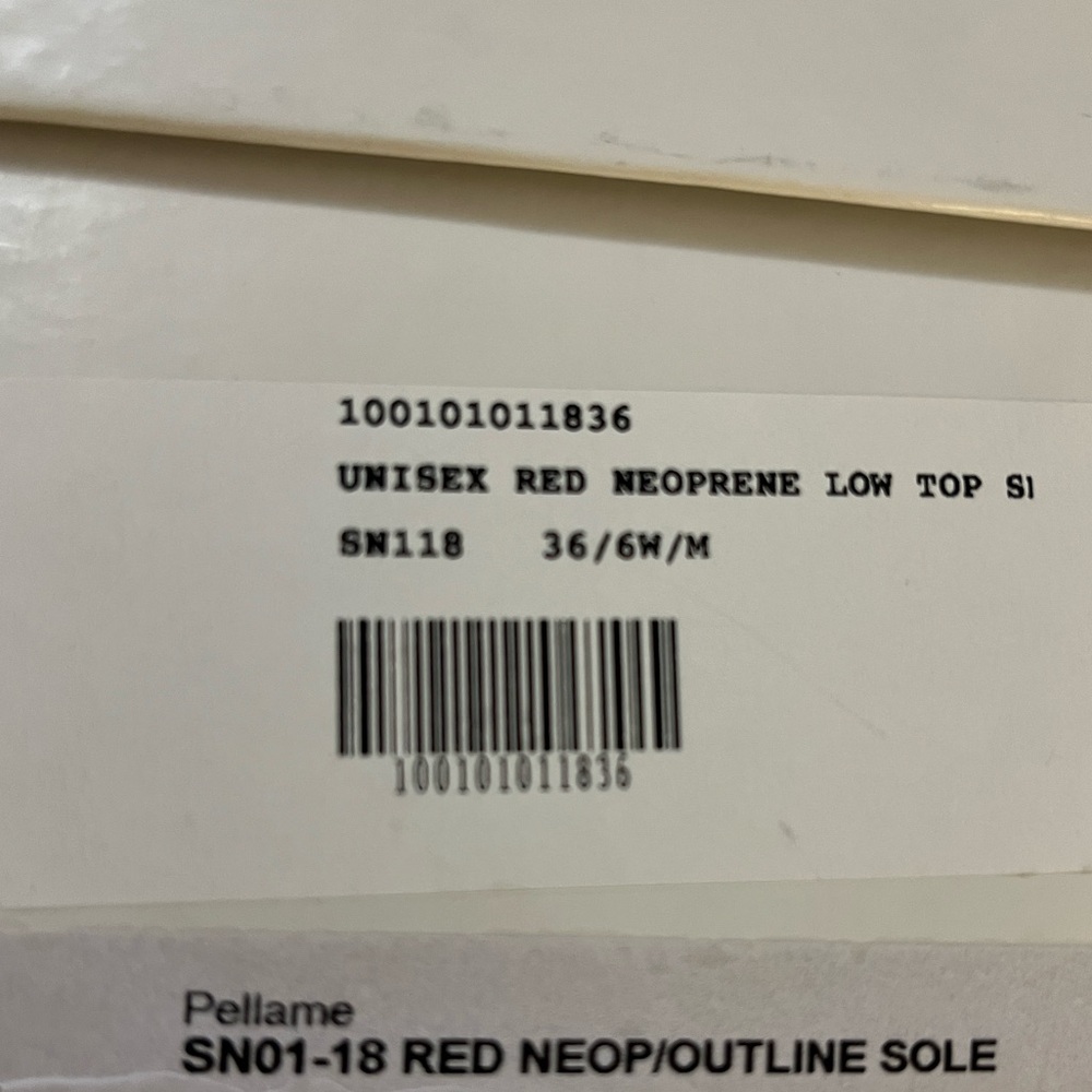 Red Slip-On Sneakers Size 6 - Picture 13 of 14
